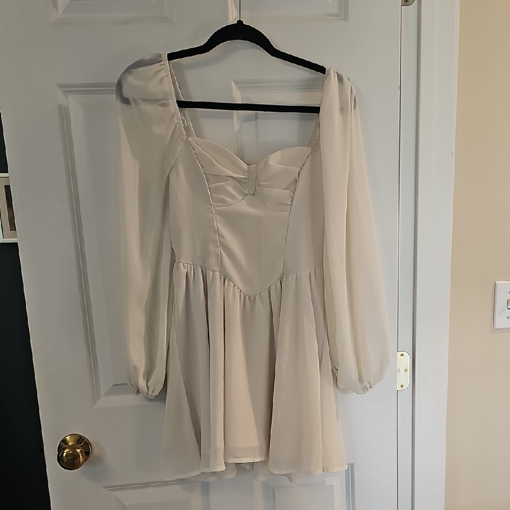 SHEIN Cream Mini Dress